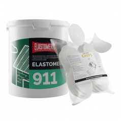 Ремкомплект Elastomeric 911: гидроизоляционная мастика 3 кг (терракота) и заплатка Elastomeric Chips Ø 7 мм