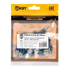 Разъем кабельный плоский изолированный «мама» КВТ РПИ-М 2.5-(6.3) (30 шт) [91026]