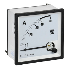 Амперметр IEK Э47 40/5А класс точности 1.5, 96 х 96 мм [IPA20-6-0040-E]