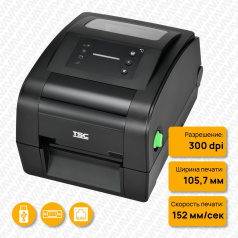 Термотрансферный принтер TSC TH340, 300 dpi, LED, 6 ip, USB, USB-хост, RS-232, Ethernet [TH340-A001-1002]