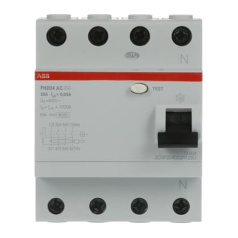 Выключатель дифференциального тока ABB EU FH204 AC-25/0,03 4-модульный [2CSF204002R1250]