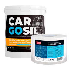 Ремкомплект летний Cargosil: жидкая резина для устранения протечек на крышах, синий, 3 кг