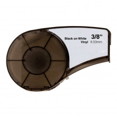 Картридж совместимый M21-375-595WT винил, 9.5 мм х 6.4 м, черный на белом, для Brady BMP21