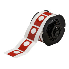 Этикетки Brady B30EP-168-593-RD под кнопку, полиэстер, 30.48 х 48.26 мм, Ø 22.5 мм, красные, 180 шт [gws118062]