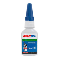 Цианоакрилатный клей Adhesol ЦА 441 ПН сверхнизкой вязкости, 20 мл