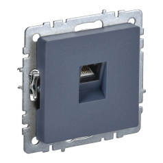 Розетка компьютерная RJ45 IEK BRITE кат. 6 РК11-БрМ маренго [BR-K10-2-K35]