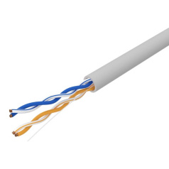 Кабель витая пара U/UTP Rexant, cat 5e, 2PR, 24AWG, внутренний, серый, 305 м [01-0023]