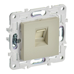 Розетка компьютерная RJ45 IEK SKANDY кат. 6 SK-K02B бежевый [SK-K10-2-K10]