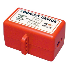 Блокиратор штепсельных разъемов и пневмомагистралей Brady, полистирол, Ø от 3.6 до 9.4 мм, 96х163х117 мм, красный [gws800126]