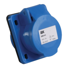 Розетка встраиваемая IEK ССИ-413 2Р+Е 16А 200-250В IP44 [PSR41-016-3]