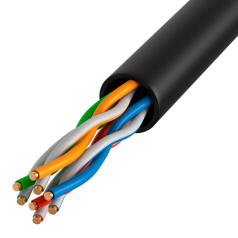Кабель витая пара ITK U/UTP, категория 5E, 4x2х24AWG, LSZH нг(А)-HF, черный [LC3-C5E04-129]