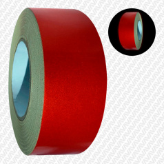 Светоотражающая лента красная, 50 мм х 45.7 м