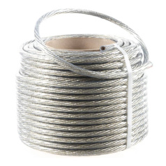 Трос стальной в ПВХ оплетке Rexant Ø 10.0 мм, прозрачный, катушка 50 м [09-5300]