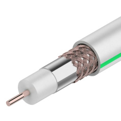 Кабель коаксиальный SAT 703B Rexant, 75 Ом, белый, бухта 100 м [01-2431]