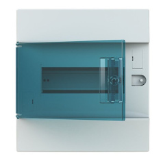 Бокс в нишу ABB Mistral41 8М, зеленая дверь, с клеммами [1SLM004101A1202]