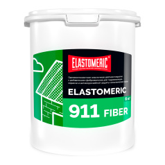 Мастика для гидроизоляции кровли Elastomeric 911 Файбер, зеленый мох (RAL 6005), 6 кг