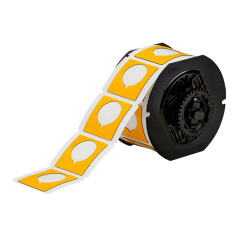 Этикетки Brady B30EP-169-593-YL под кнопку, полиэстер, 45.72 х 45.72 мм, Ø 30.5 мм, желтые, 190 шт [gws118068]