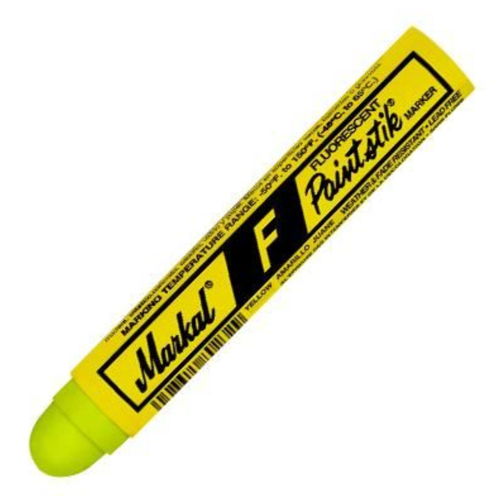 Твердый маркер-краска Markal F Paintstik, флуоресцентный желтый, 17 мм [82831]