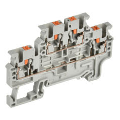 Клеммная колодка двухуровневая IEK "ARMAFIX" CP-ML 2.5 мм², фаза, серая [YCT23-00-2-K03-002]