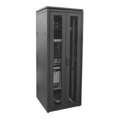 Шкаф сетевой 19" ITK LINEA N 42U 600х600 мм, чёрный, укомплектованный [LN05-42U66-2P2P-SBZ]