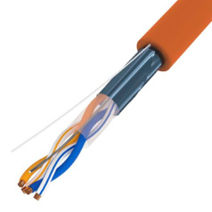 Кабель витая пара F/UTP TOKOV ELECTRIC, категория 5E, 4х2х24AWG, нг(А)-HF, LDPE, оранжевый [TKE-C10-F/UTP-42-5E-500-HF]