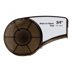 Картридж совместимый M21-750-595YL винил, 19.1 мм х 6.4 м, черный на желтом, для Brady BMP21