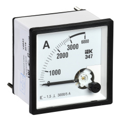 Амперметр IEK Э47 3000/5А класс точности 1.5, 96 х 96 мм [IPA20-6-3000-E]