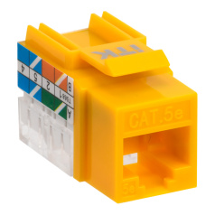 Модуль Keystone Jack ITK, категория 5E UTP 110 IDC 90° желтый [CS1-1C5EU-11-05]