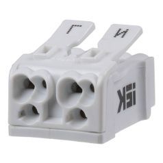 Клемма пружинная соединительная IEK КСП2-L+N [UKZ-B06-2P-F0-E0-10]