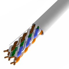 Кабель витая пара U/UTP TOKOV ELECTRIC "TOKOV PRO Fluke tested", категория 5E, 4х2х24AWG, PVC, серый [TKP-C06-U42-5E-305-PVC]