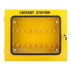 Станция для замков металлическая с 30 крюками, 560х460х70 мм, желтый [gwrX08]