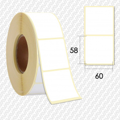 Термоэтикетки ТОП 58 х 60 мм, белые (500 шт в рулоне)