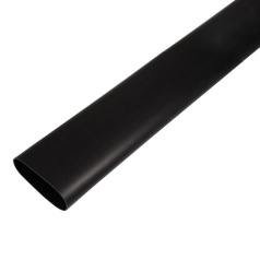 Термоусаживаемая трубка клеевая Rexant 19.0/3.2 мм, усадка 6:1, черная, нарезка по 1 м [23-0019]