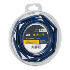 Термоусаживаемая трубка IEK ТТУ нг-LS 4/2, синяя, 2 м [UDR12-004-002-002-K07-T]