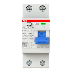 Выключатель дифференциального тока ABB F202 A S-63/0,3 2-модульный [2CSF202201R3630]