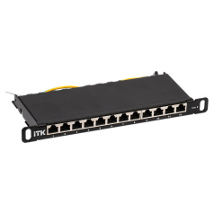 Патч-панель ITK 0.5U категория 6 STP, 12 портов 10" Dual IDC [PP12-D05UC06S-D05-10]