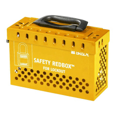 Бокс групповой Brady Safety Redbox, сталь, количество отверстий для замков 12, желтый [gws145580]