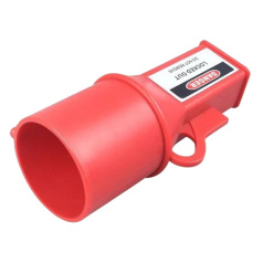 Блокиратор-вставка для штепсельных разъемов, диаметр корпуса 62 мм, красный [gwrD45-4]
