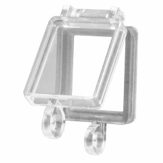 Блокиратор тумблера плоский, поликарбонат, размер отверстия 26х32 мм, прозрачный [gwrD59]
