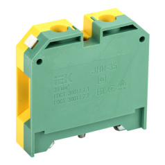 Зажим наборный IEK ЗНИ-35PEN 35 мм², заземление, желто-зеленый [YZN20-035-K52]