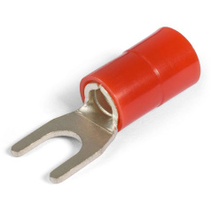 Наконечник вилочный изолированный КВТ НВИ(н) 10-6 с нейлоновой манжетой [61780]