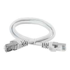 Коммутационный шнур (патч-корд) ITK категория 6А, S/FTP, LSZH, 15 м, серый [PC01-C6ASL-15M]