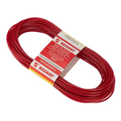 Трос стальной в ПВХ оплетке Rexant Ø 2.0 мм, красный, моток 20 м [09-5120-1]