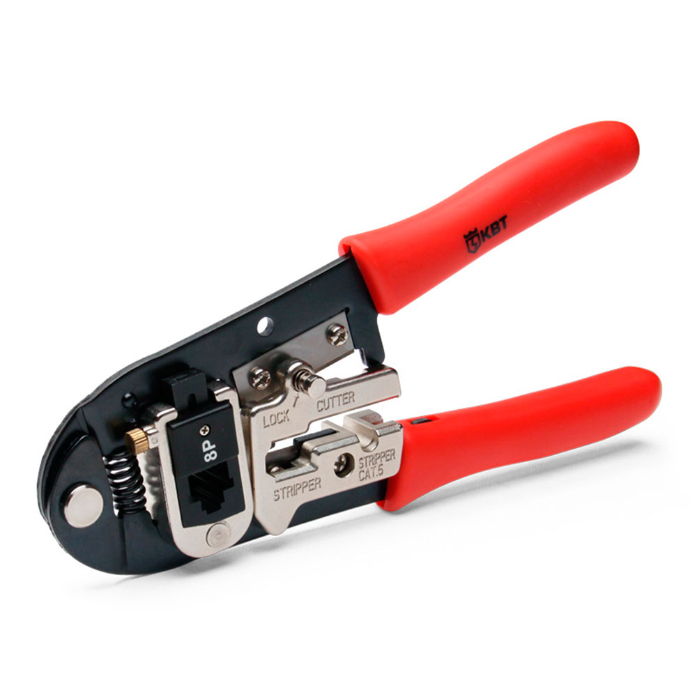 Кримпер КВТ JT-01 со сменным модулем для обжима RJ-45 [55928]