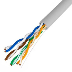 Кабель витая пара U/UTP TOKOV ELECTRIC, категория 5E, 4х2х24AWG, PVC, серый [TKE-C06-U/UTP-42-5E-500]