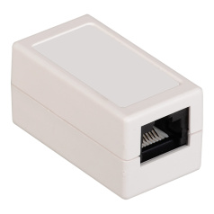 Проходной адаптер ITK категория  6 UTP тип RJ45-RJ45, белый [CS70-1C06U]