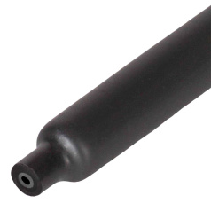 Клеевая термоусадочная трубка КВТ ТТК-135 (3:1)-3/1 черная, усадка 3:1, нарезка по 1 м [104407]