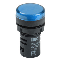Лампа сигнальная светодиодная, синяя IEK AD22DS (LED) 36В [BLS10-ADDS-036-K07]