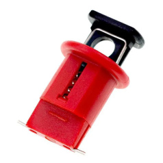 Блокиратор полюсных автоматов POW, нейлон и сталь, зажим наружу, ширина зажима 20 мм, красный [gwrD04]