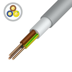 Кабель силовой медный NUM-J Rexant 3x6 мм², бухта 20 м [01-8707-20]